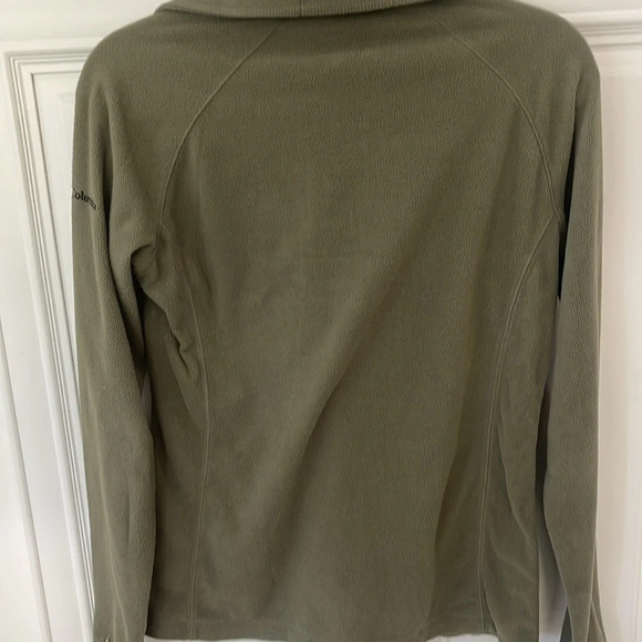 Columbia Women's Quarter-Zip Fleece Pullover sweater size M medium olive green - Picture 4 of 10